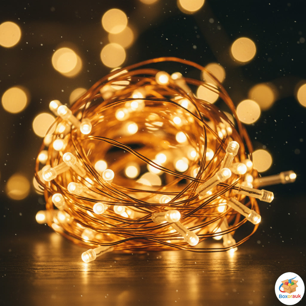🔥 Buy One Get One Free - Battery Operated Fairy Lights (2 Lights) – Warm White 100 LED Copper Wire Lights
